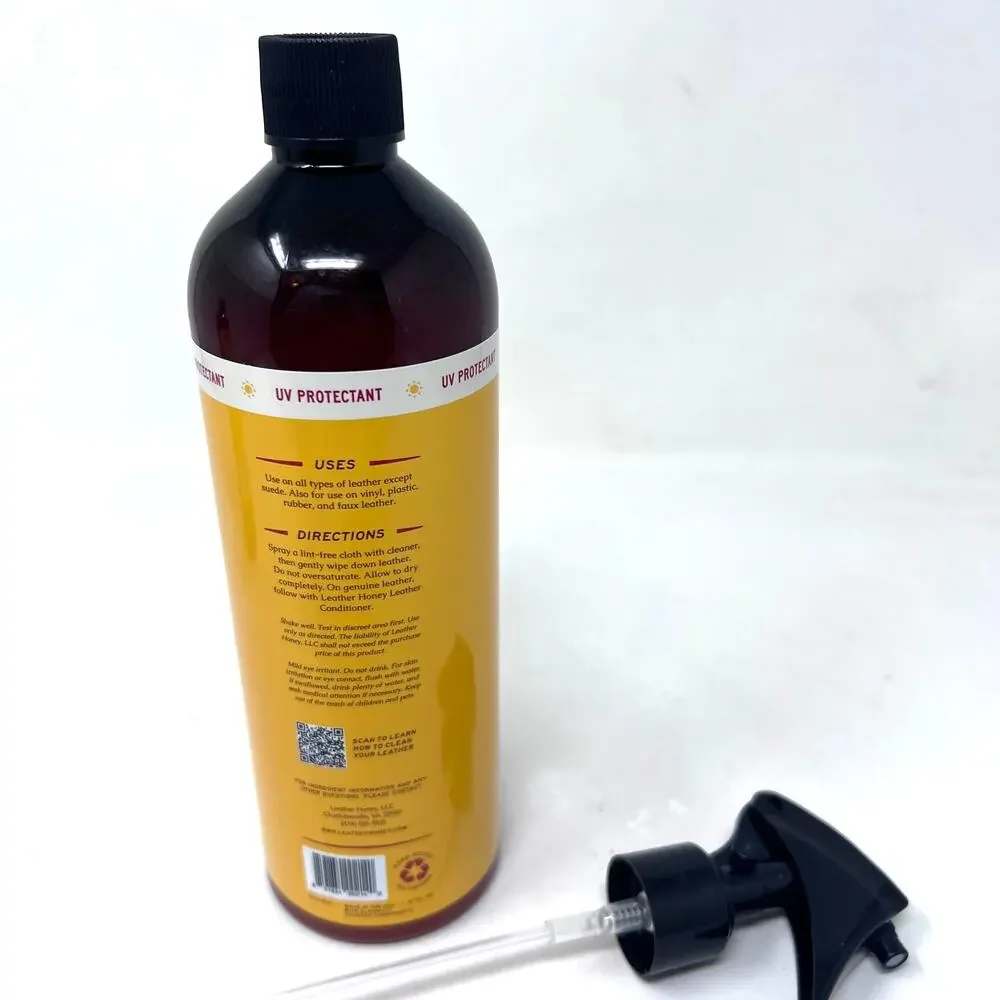 Leather Honey Leather Cleaner with Spray Nozzle Lot 8oz‎ & 16oz NEW